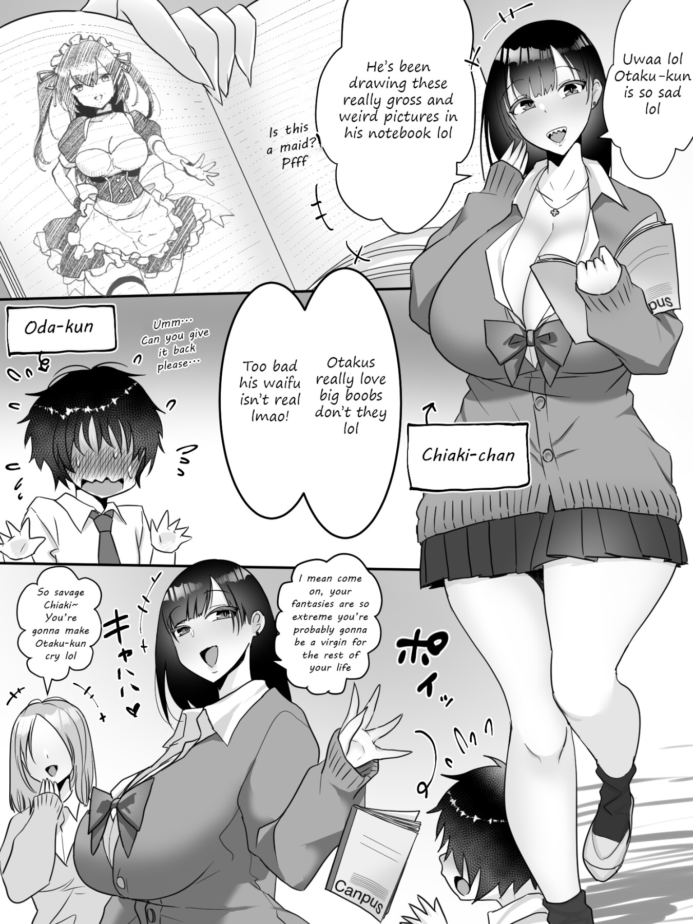 Hentai Manga Comic-Bullied by a high school girl-Read-1
